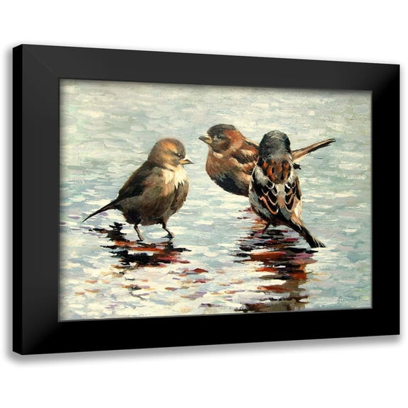 Pautov, Igor 14x12 Black Modern Framed Museum Art Print Titled - Three Friends