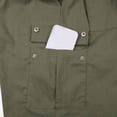 thumbnail image 6 of RYDCOT Mens Linen Shorts Casual Summer Beach Shorts Elastic Waist Drawstring Cargo Shorts with Multiple Pockets Army Green, 6 of 9