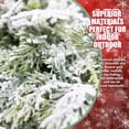 thumbnail image 5 of IC ICLOVER 24" Pre-Lit Snow Flocked Christmas Wreath with 50 LED Lights & Pine Cones, Christmas Garland Wreaths Decorations for Window Front Door Wall Décor, 5 of 9