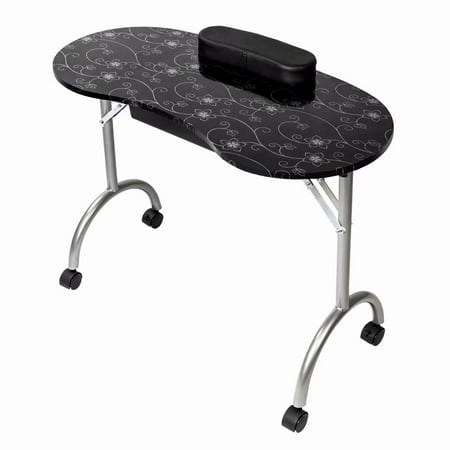 Portable MDF Manicure Table with Arm Rest & Drawer Salon Spa Nail Equipment (Best Nair For Arms)