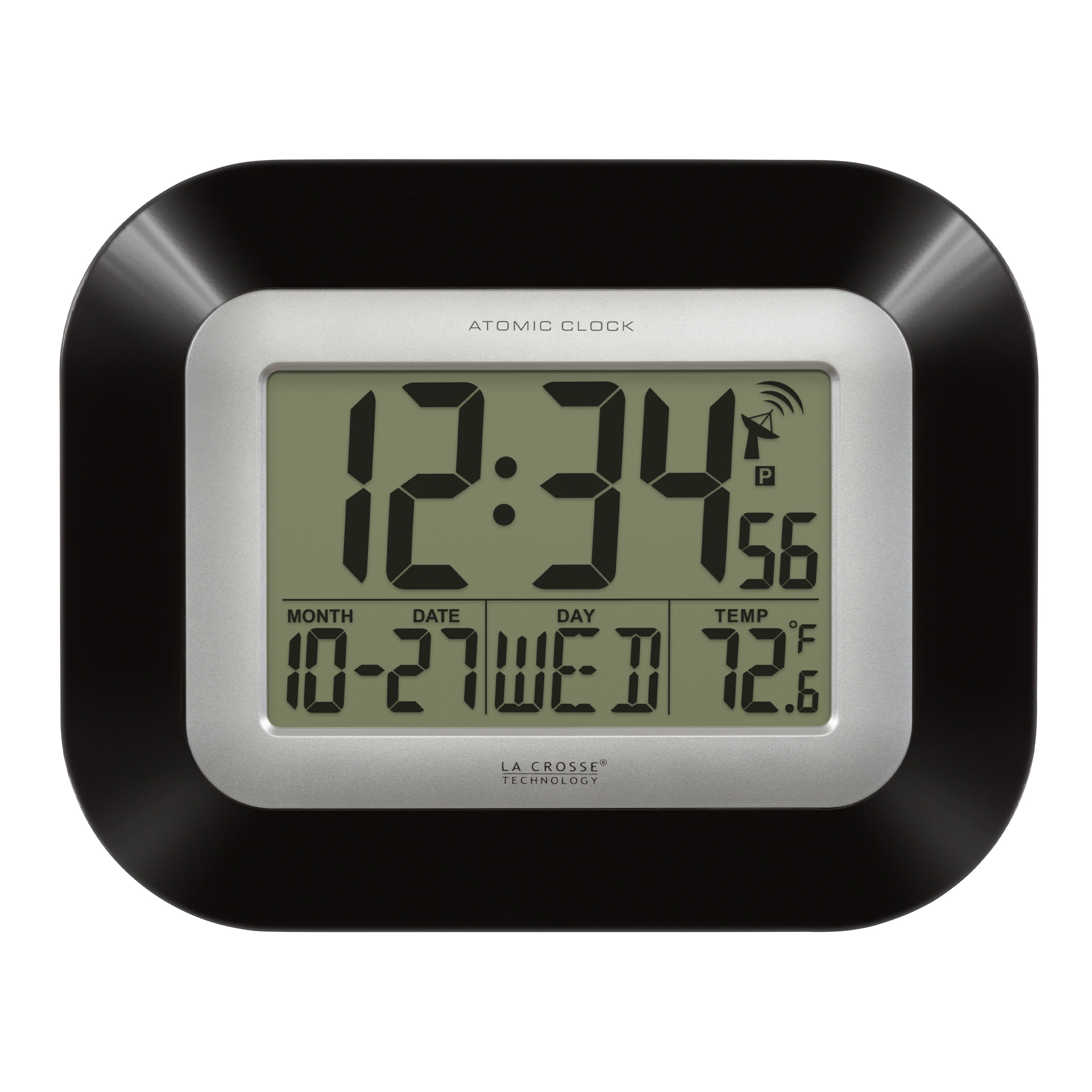 Mainstays Digital Atomic Calendar Clock with Temperature, Alarm