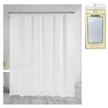 Vinyl Shower Curtain 70X72 Frosted Clear Grommets Liner Magnets Mildew Repellent