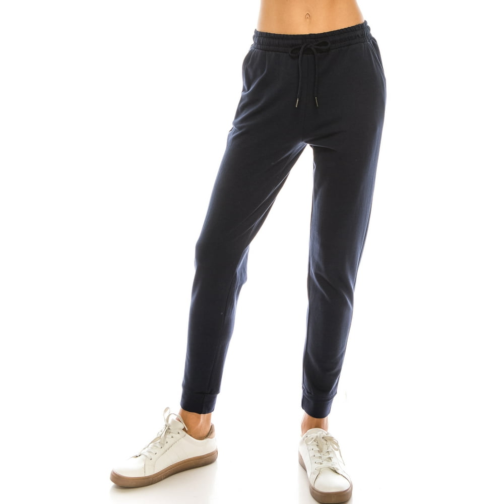 la12st women's juniors soft jogger pants drawstring pockets