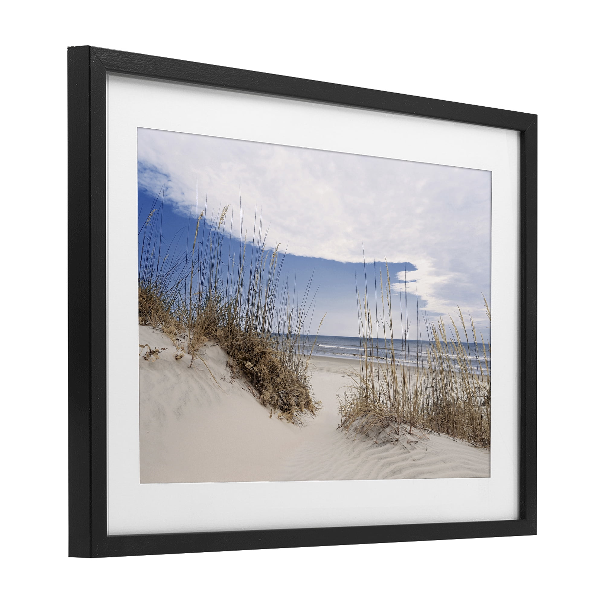 Stupell Industries Sea Oats Along Sandy Dunes Black Framed Print Under Glass, design by Natalie Carpentieri