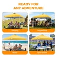 thumbnail image 5 of EAGLE PEAK 10 x 10 ft Pop Up Canopy Tent Instant Outdoor Canopy Straight Leg Shelter with Adjustable Height and Wheeled Carrying Bag (Yellow), 5 of 9