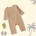 thumbnail image 2 of Zwiiyzr Infant Baby Boy Girl Clothes Fall and Winter Velvet Jumpsuit Thick Warm Romper Outdoor Clothing for 0 To 1 Years Old Long Sleeve Onesie Coffee, 2 of 5