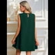 thumbnail image 5 of Vestido Tipo Chaleco Sin Mangas con Cuello Redondo en Color Liso, Verde Oscuro, Talla L, 5 of 6