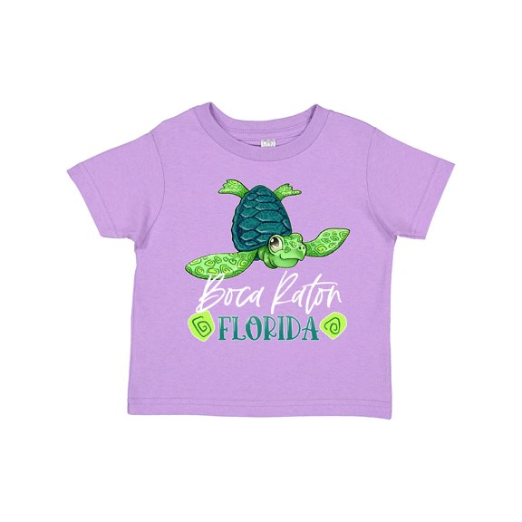 Inktastic Boca Raton, Florida Happy Sea Turtle Boys or Girls Toddler T-Shirt