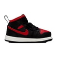 thumbnail image 3 of Toddler's Jordan 1 Mid Black/Varsity Red-Summit White (DQ8425 067) - 8, 3 of 4