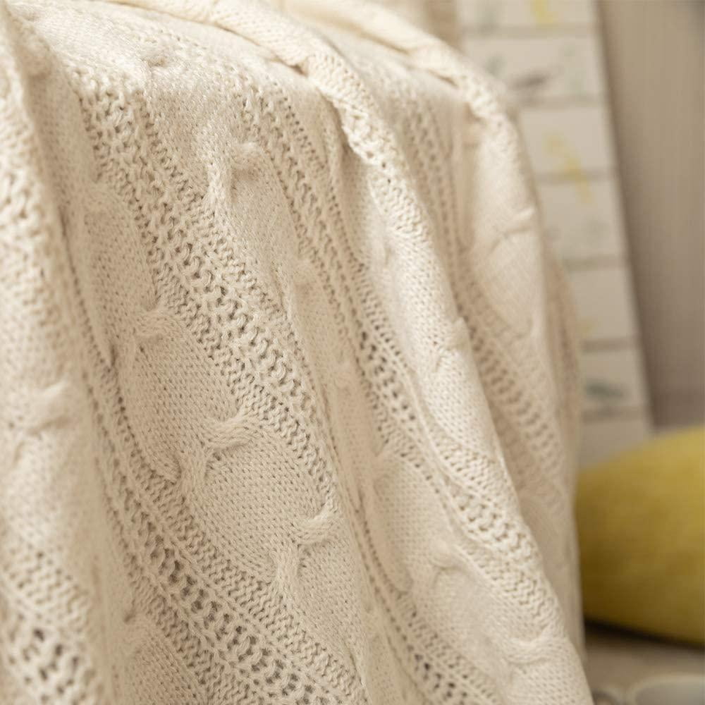 Throw Blanket Sweater Style Lightweight Year Round Indoor Outdoor Accent Throw for Sofa Comforter Couch Living Room 50x60 Grey 1 Panel Throw Blanket Sweater Style Lightweight Year Round Indoor Outdoor Accent Throw for Sofa Comforter Couch Living Room 50x60 Grey 1 Panel