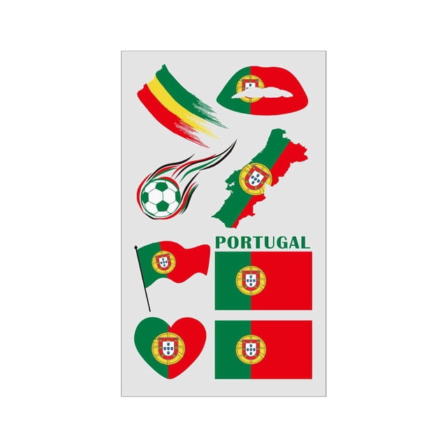 Disposable Football Match Flag Temporary Tattoos