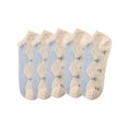 thumbnail image 2 of 5 Pairs Cotton Women's Summer Sheer Socks Floral Embroidery Ankle Socks with Sole for Casual & Dressy Outfits, 2 of 4