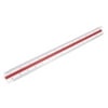 Unique Bargains Plastic 12.9" Triangular Scale Ruler Educational Students Stationery Measuring Tool Red