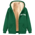 thumbnail image 3 of Fleece Lined Zip Up Graphic Sweatshirts for Women Fall Winter Long Sleeve Hooded Sweatshirt Jacket with Pockets, 3 of 6