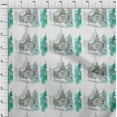 thumbnail image 3 of oneOone Cotton Jersey Sea Green Fabric Monuments Travel Dress Material Fabric Print Fabric By The Yard 58 Inch Wide, 3 of 4