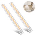 thumbnail image 2 of Motion Sensor Closet Lights Rechargeable 20 LED Wireless Under Cabinet Lighting, Stick-on Anywhere Magnetic Step Night Light for Wardrobe Cupboard Drawer Kitchen Stairs, 3 Lighting Modes, 2 of 8