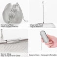 thumbnail image 2 of 2 pcs Tea Filters, 304 Stainless Steel Herbs Spices Infuser Tea Strainers for Loose Tea, Herbal Tea, Fine Mesh, 2 of 5