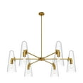thumbnail image 3 of Chandelier Ceiling Pendant Light Fixture, Clear Gold, Glass, Living Kitchen Cafe Bistro Hospitality Restaurant, Modern Contemporary HB33893, 3 of 9
