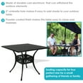 thumbnail image 3 of Sunnydaze 35" Square Cast Aluminum Outdoor Dining Table with Umbrella Hole, Black, 3 of 10