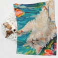 thumbnail image 6 of Naloa Playful Floral Cat Dog Blanket, 3 Sizes Cat Blanket for Indoor Cats Large Medium Small Dog Gifts-Medium, 6 of 8