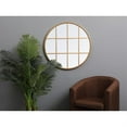 thumbnail image 2 of Metal windowpane mirror 32 inch in in x 32 inch in in Brass, 2 of 5