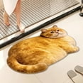 thumbnail image 7 of TanSiDing Cute Sleeping Cat Shaped Area Rug, Microfiber Absorbent Floor Mat for Bedroom Kitchen Living Room, Kitten Mat Floor Carpet Hallway Porch Entrance Doormat for Room, 7 of 7