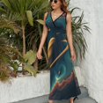 thumbnail image 3 of Cosmic Planet Vestido Sin Mangas Vestidos Para Mujer, Vestido Suelto De Verano 2025, 3 of 5