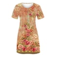 thumbnail image 3 of Cameland Robe d'Été pour Femme, Mode Bord de Mer, Décontractée, Imprimée, à Manches Courtes, à Col Rond, 3 of 4
