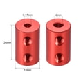 thumbnail image 3 of Shaft Coupling 3.17mm to 4mm Bore L20xD12 Robot Motor Wheel Rigid Flexible Coupler Connector Red 2 Pcs, 3 of 3
