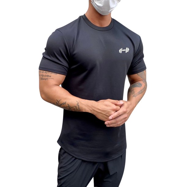 pstuiky camisetas de hombre, Camiseta de cuello en V para hombre, color liso, con mangas cortas elásticas, transpirables y modernas. camisas casuales para hombre m