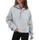 thumbnail image 1 of Sudadera Sudadera recortada para mujer Sudadera con capucha corta de manga larga informal Primavera Otoño Ropa deportiva Ygjytge Gris S para Mujer, 1 of 7
