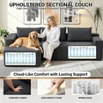 thumbnail image 6 of Aukfa 95" Cloud Sectional Sofa Deep Seat Boneless Couch Modular L-Shaped Couch, Left Chaise Corduroy Sofa for Living Room, Dark Gray, 6 of 9