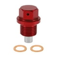 thumbnail image 1 of Unique Bargains 1 Ensemble Bouchon de Vidange d'Huile Universel Anti-Fuite Boulon de Vidange Vis Filetage Réparation avec Joint Magnétique Alliage d'Aluminium Rouge Cuivre M14x1.25, 1 of 7