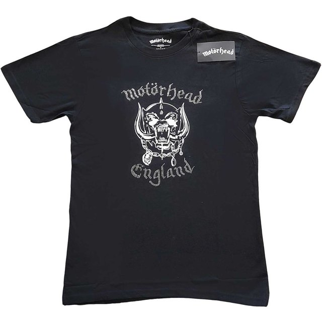 Motorhead Adult England Embellished Cotton T-Shirt