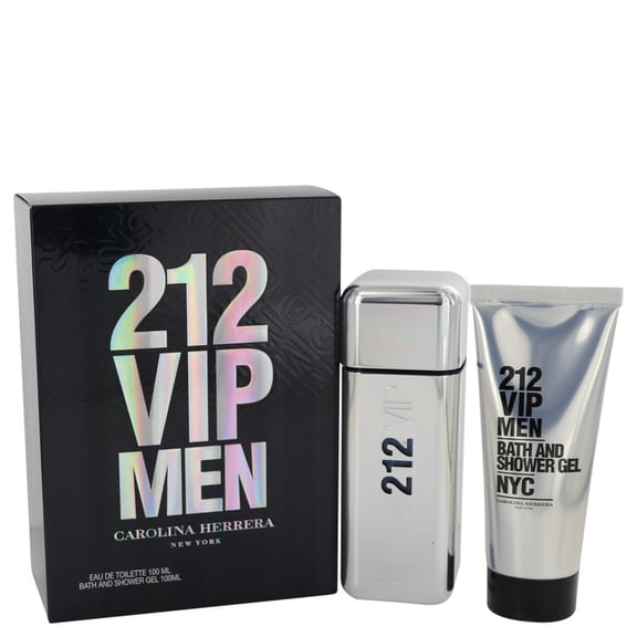 212 Vip By Carolina Herrera -- Gift Set - 3.4 oz Eau De Toilette Spray 3.4 oz Shower Gel For Men