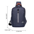 thumbnail image 4 of Men Sling Backpack Fashion Splash-proof Solid Color Chest Bag Crossbody Purse, 4 of 5
