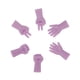 thumbnail image 3 of Agujas De Tejer Sunnimix 6 Uds Cubierta De Punto piedra tijera papel color morado, 3 of 7