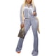 thumbnail image 1 of Conjunto informal de 2 piezas para mujer, chándales, pantalones acampanados de cintura alta, conjuntos de entrenamiento con bolsillos Adepaton WMZL-2183-28, 1 of 6