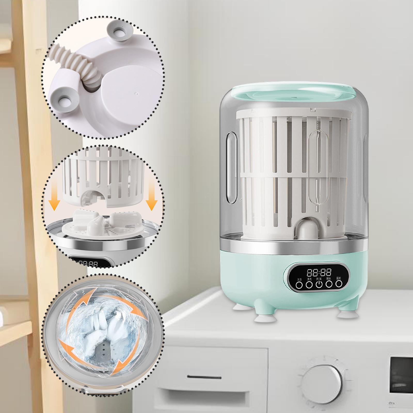 Mini Washing Machine Portable Washer Laundry Bucket Gentle Hand Wash Simulation for Underwear Socks Baby Clothes