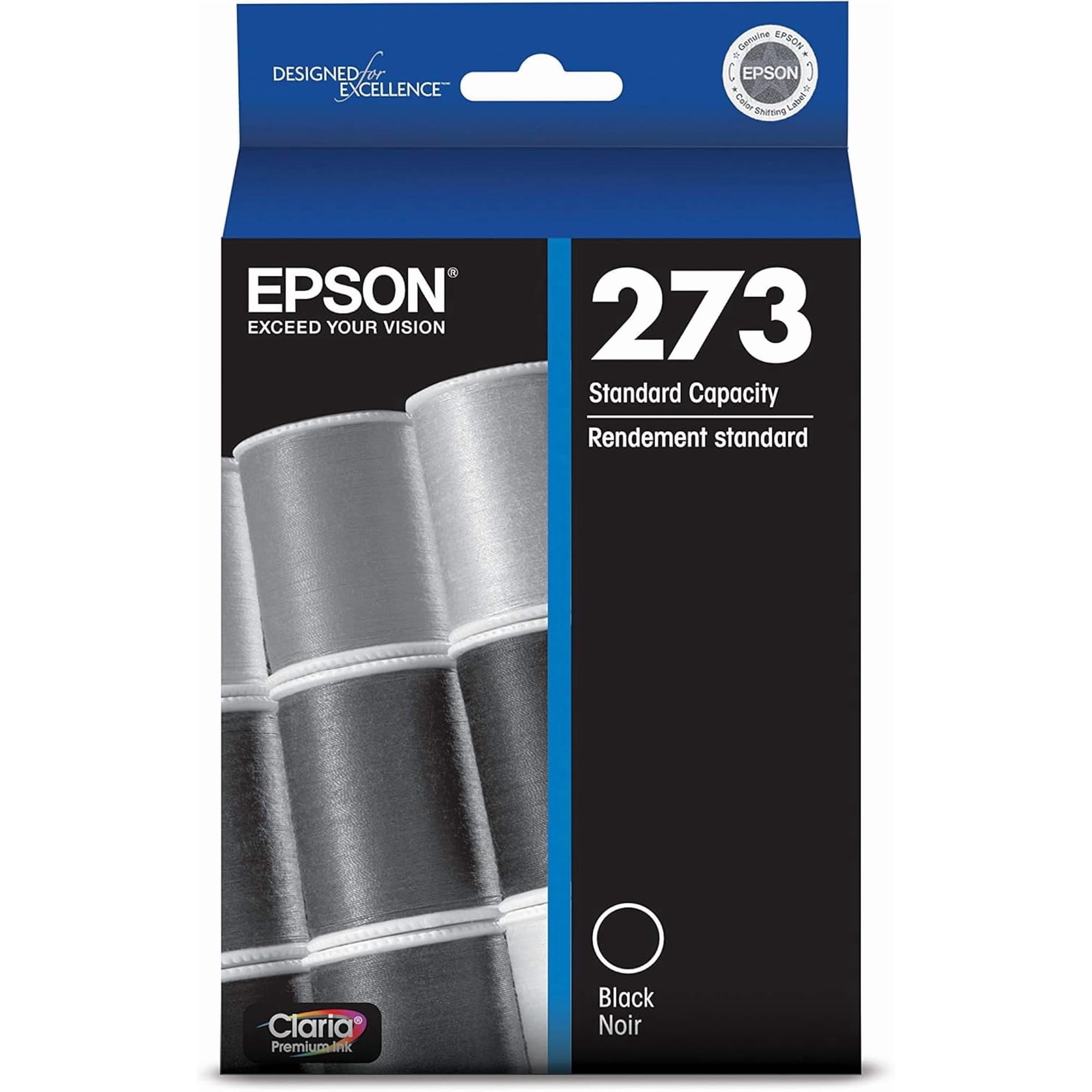 Epson T273 Claria Ink Standard Capacity (T273020) for Select Expression Premium Printers Black with XP 520, XP 600, XP 610, XP 620, XP 800, XP 810, XP 820 (Sold without manufacturer warranty)