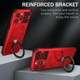 thumbnail image 5 of Dteck for iPhone 12 Rugged Case, Magnetic Invisible Stand Military Drop Protection Cover, Compatible with MagSafe Shockproof Slim Matte Ring Holder Hard Phone Case for Men Women, red, 5 of 8