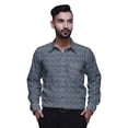 thumbnail image 1 of BESTMAN Chemise en Coton pour Hommes Manches Longues Imprimée Col Évasé Slim Formelle, 1 of 5