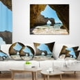 thumbnail image 3 of Designart Portugal Coast with Amazing Caves - Landscape Printed Throw Pillow - 18x18, 3 of 4