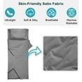 thumbnail image 2 of Sleeping liner camping, Ultralight Silky Satin Adult Sleep Sack & Self Tan Sleep Sack with Two-Way-Zipper, Single Camping Sheet & Travel Sheets for Hotel, 2 of 7