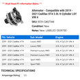 thumbnail image 2 of Alternator - Compatible with 2019 - 2021 Cadillac XT4 2.0L 4-Cylinder LSY VIN 4 2020, 2 of 2