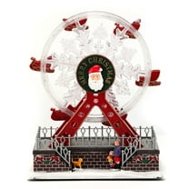 PuSpu Christmas Desktop Ornaments Christmas Glowing Music Ferris Wheel Christmas Ornaments Decoration Supplies