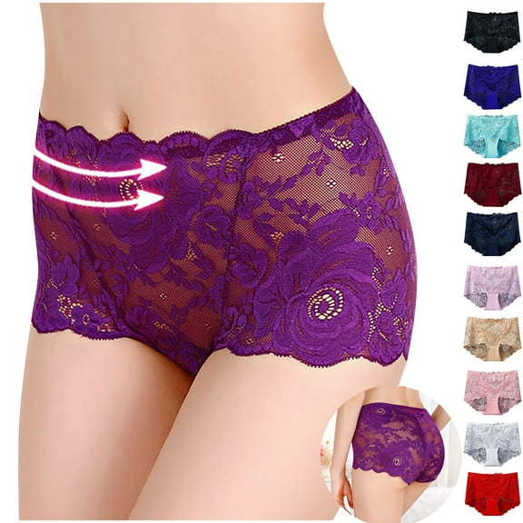 Agkizg Plus Size Womens Panties,Breathable Underwear for Women's Large Size Medium and High Waist Abdomen and Buttocks Breathable Seamless Briefs and Underwear