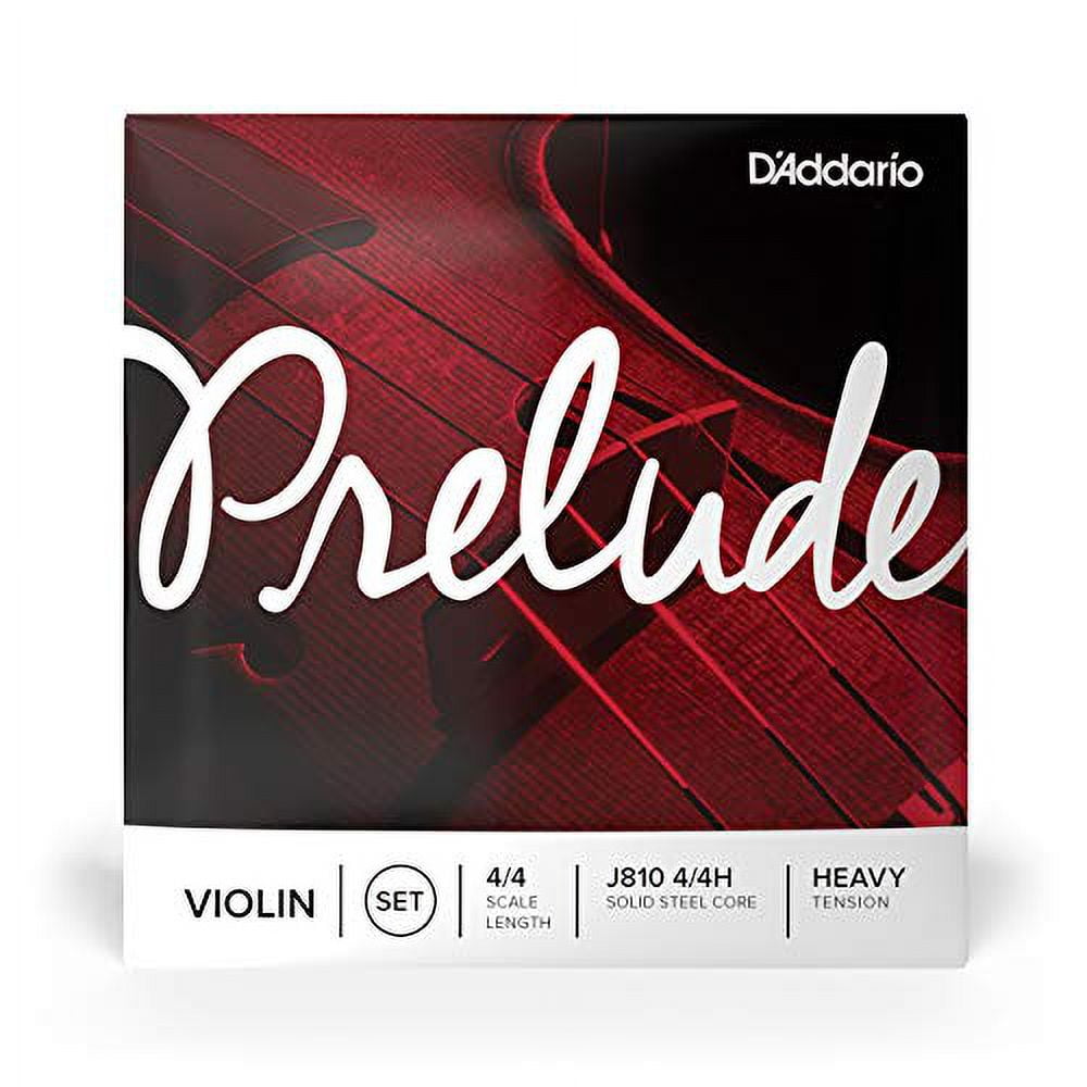 D'Addario Prelude Violin String Set, 4/4 Scale, Heavy Tension
