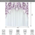 thumbnail image 6 of Bridal Floral Romantic Shower Curtain for Bathroom Decor 72Wx72H Elegant Wedding Flower Purple Rose Blossom Women Girl Spring Art Printed Fabric Polyester Waterproof 12 Pack Plastic Hooks, 6 of 6