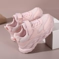 thumbnail image 5 of FAOWME Child Fashion Mesh Lace Up Sneakers Color Matching Casual Comfortable Running Shoes Pink 11-11.5 Years, 5 of 8